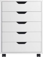 Winsome Halifax Storage/Organization, 5 drawer, White - Image 4